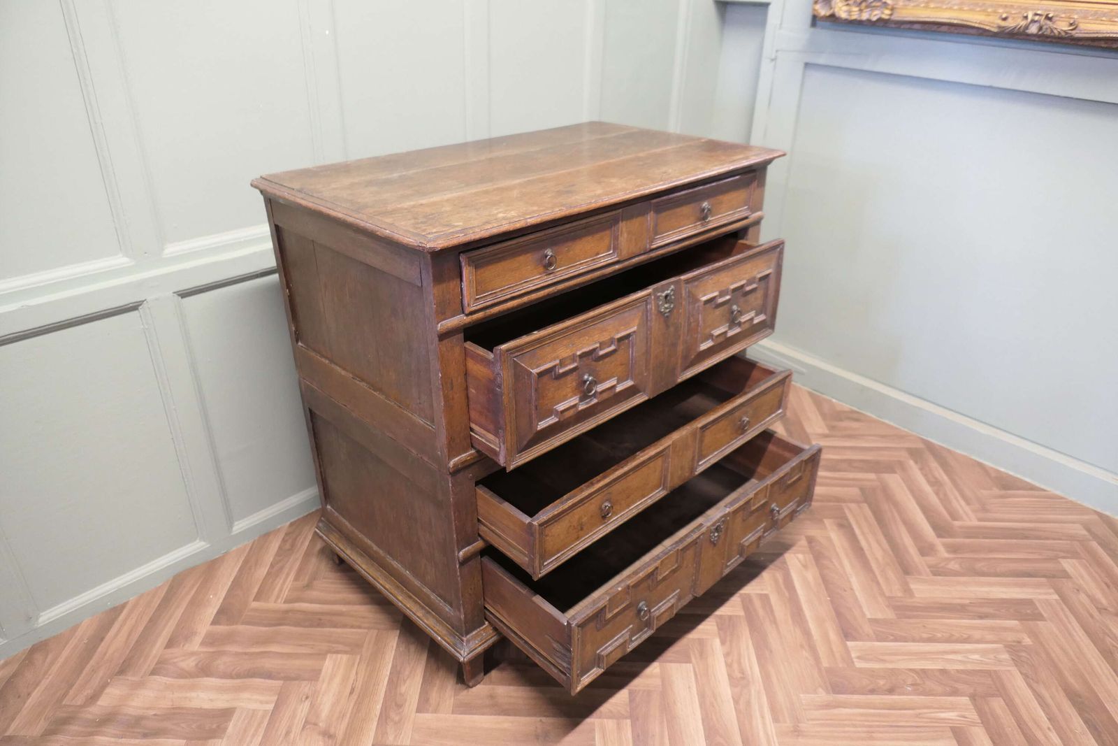 17th Century Oak Chest Of Drawers Or Garret Chest photo Furniture