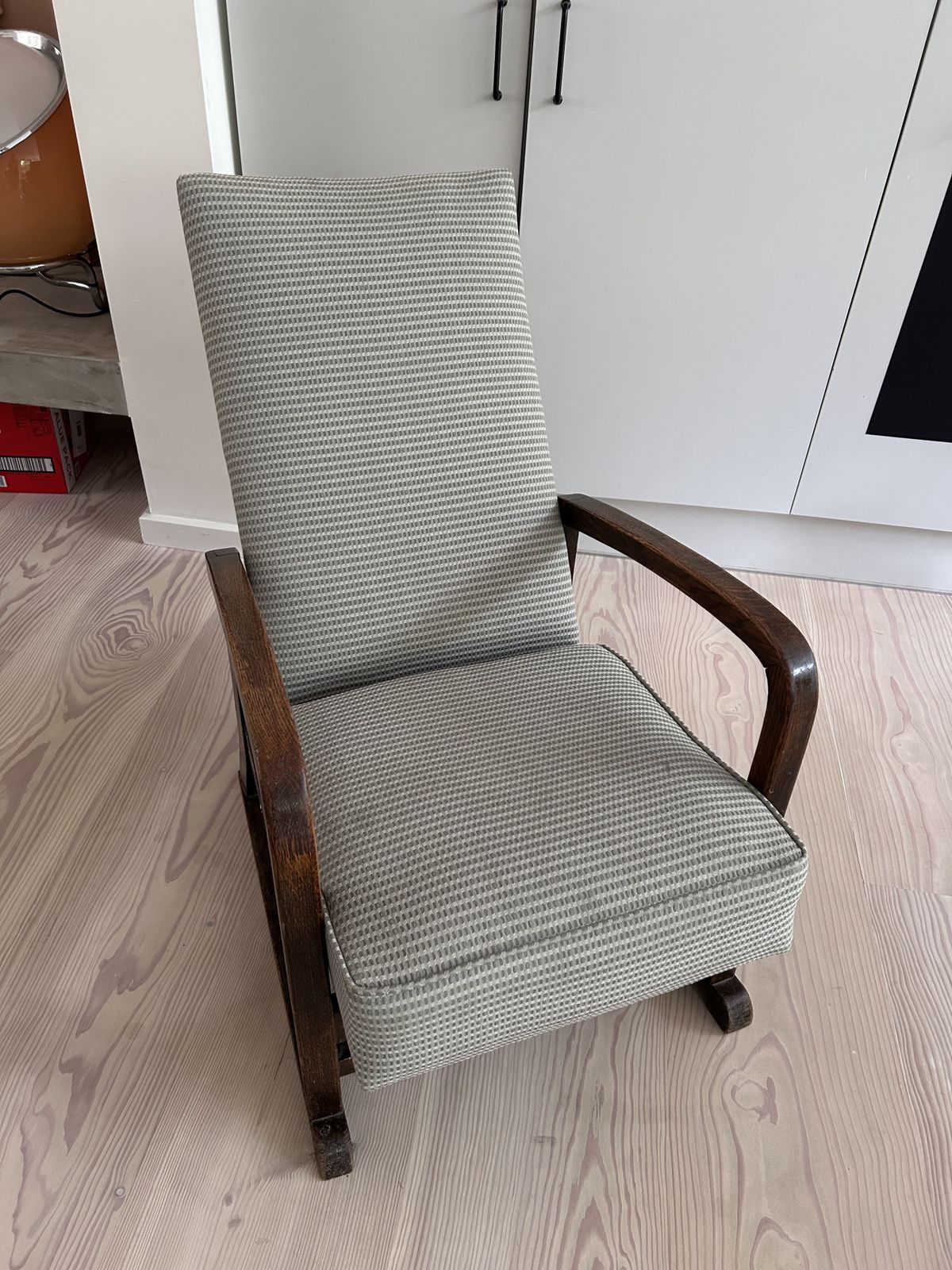 Pair Of Mid Century Upholstered Reclining Armchair photo buy