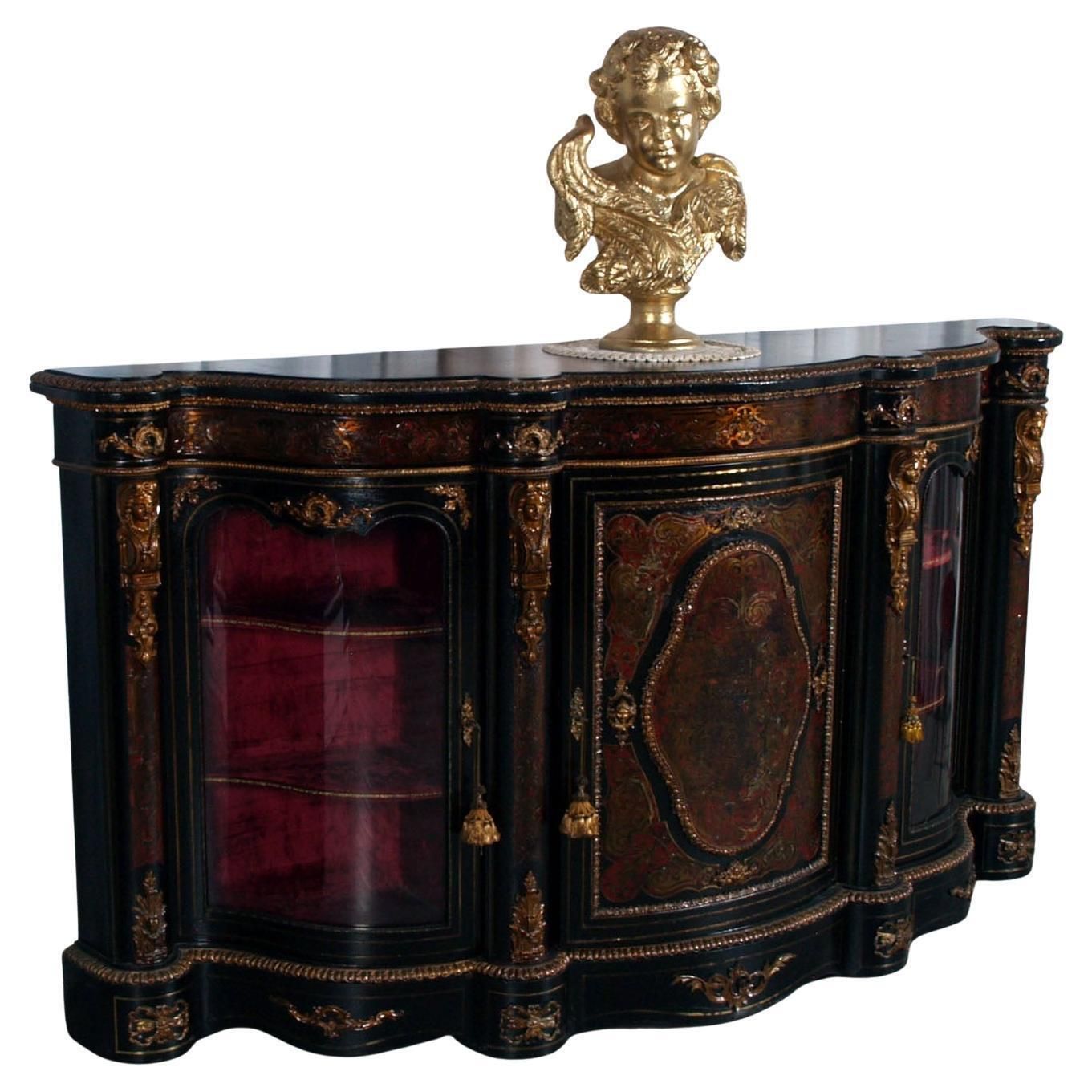 20th Cent French Boulle Style Sideboard With Brass Inlay And Gilt Bronze Mounts photo buy