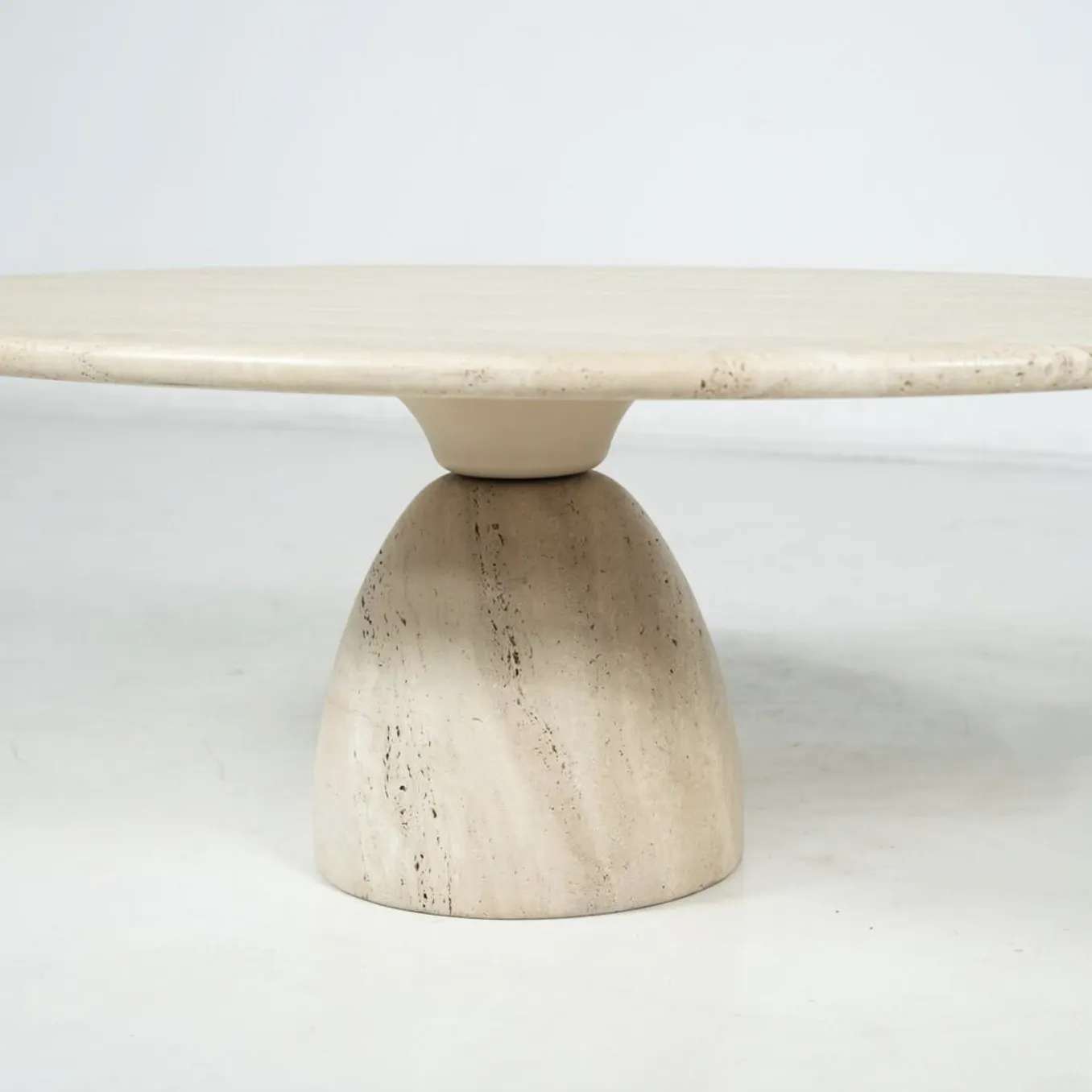Travertine Coffee Table By Peter Draenert, 1970s photo vintage