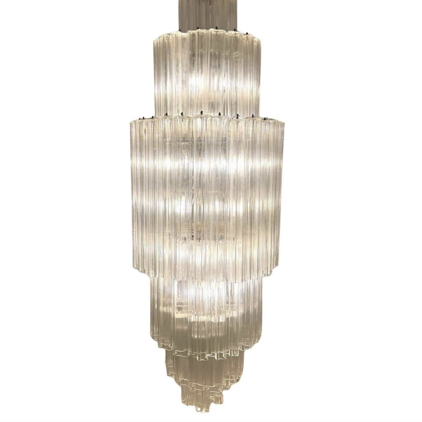 Mid Century Modern Glass Suspension, Italy, 1960s photo for sale