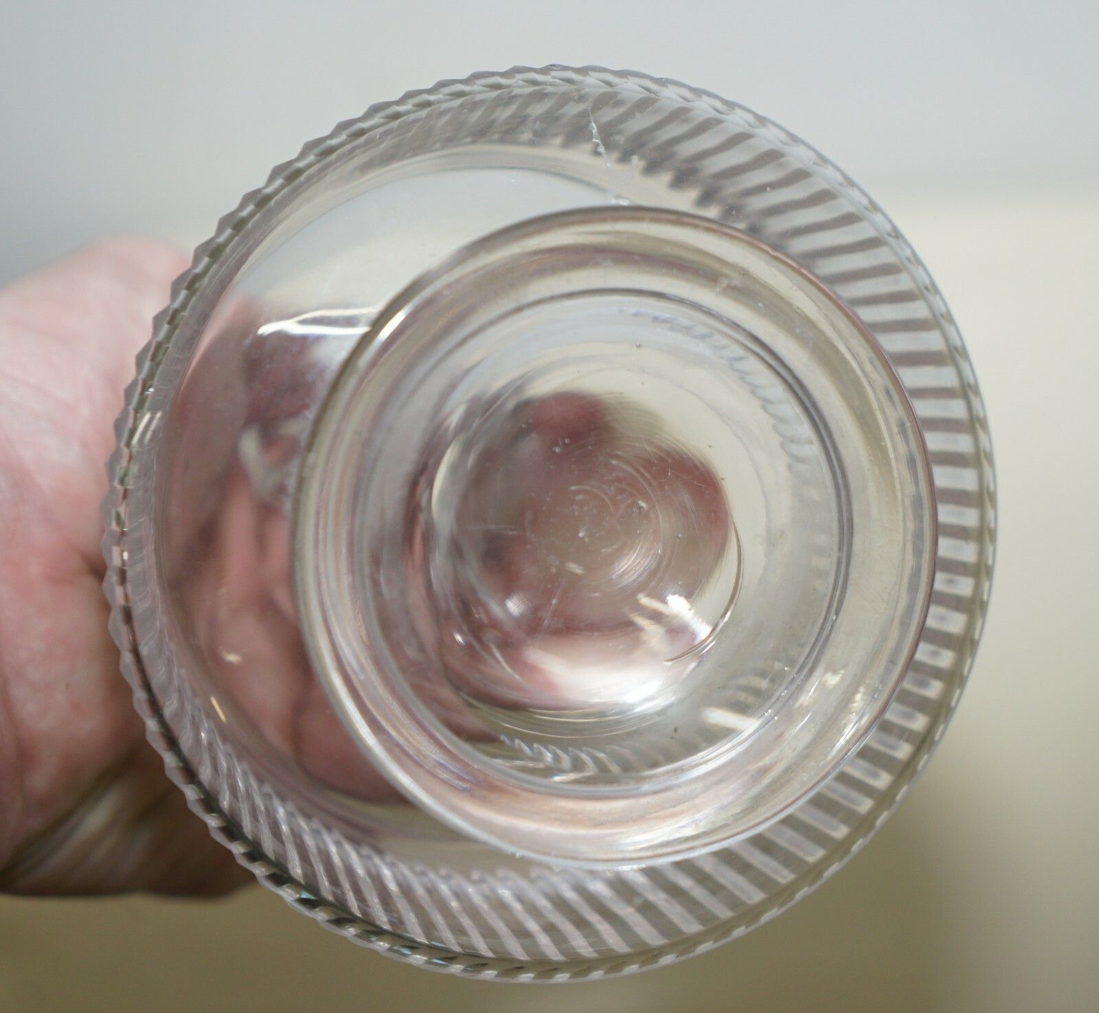 Sweet Antique Cut Glass Crystal Decanter Jug Maderia Sterling Hanging Label 1973 photo buy