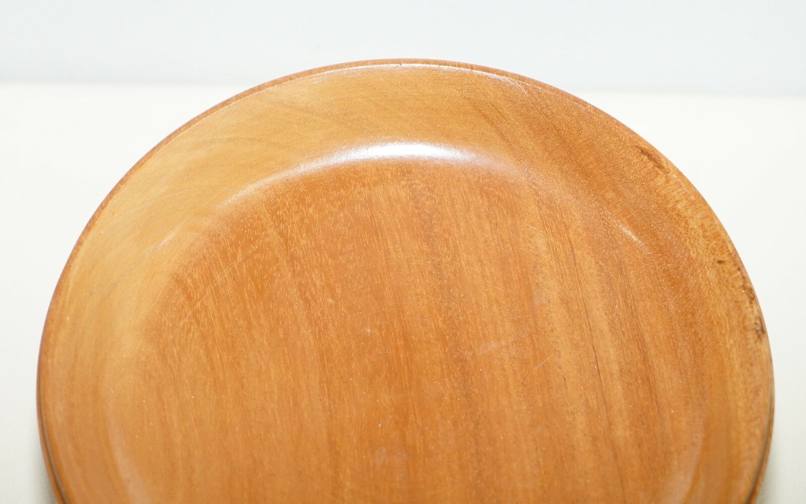 Brand New Air Dried Beech Wood Fruit Bowl On Nicely Turned Base Great Present photo Home Decor