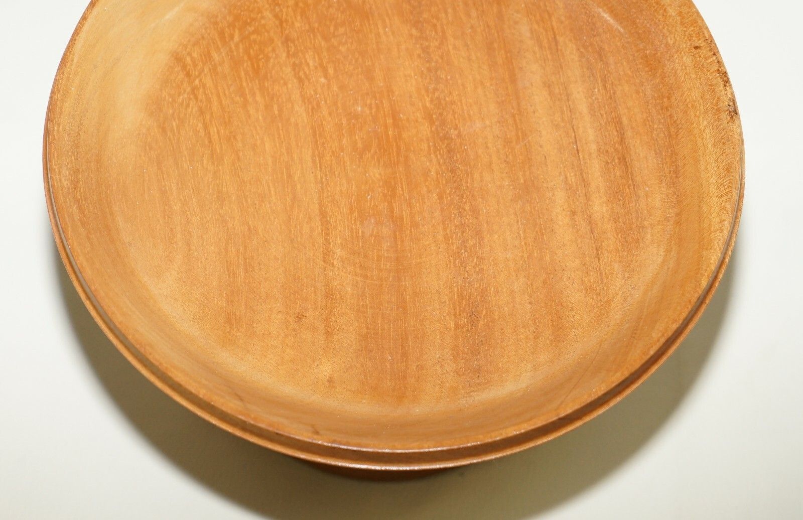 Brand New Air Dried Beech Wood Fruit Bowl On Nicely Turned Base Great Present photo 120.0