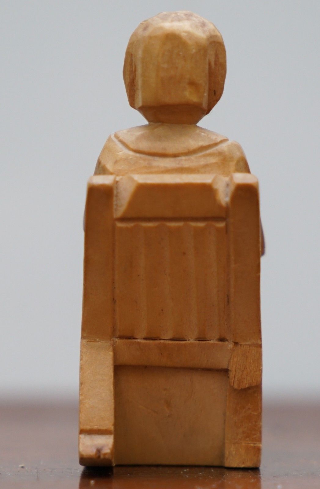Pair Of 1938 Andre Bourgault Miniatur Carved Wood Statues Couple Rocking Chairs photo 80.0