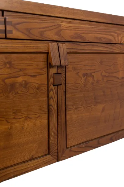 photo buy Pierre Chapo. Buffet Model “R08” In Blond Elm, With 2 Doors. Circa 1964