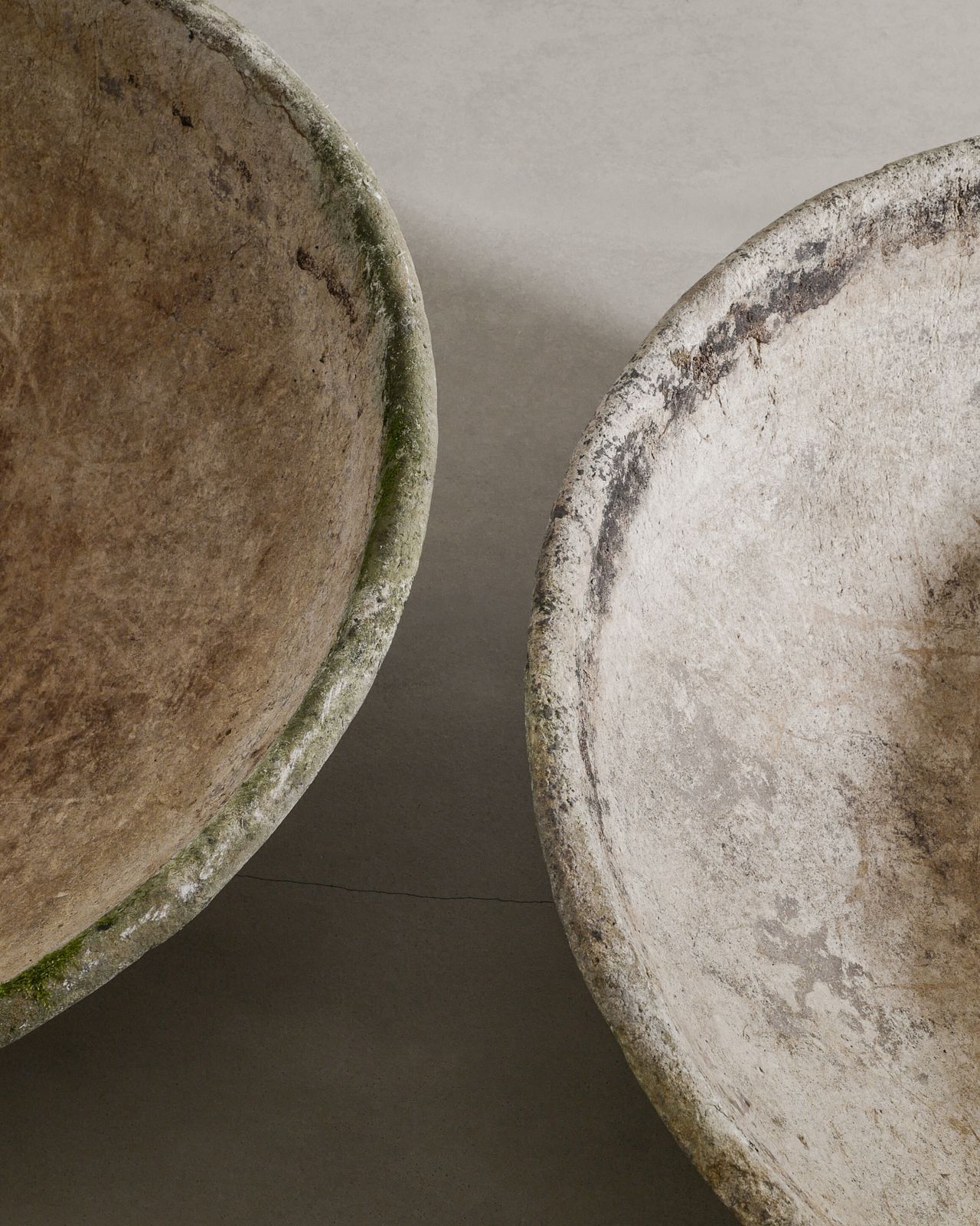 Pair Of Willy Guhl Round Concrete Planter Bowls For Eternite Ag Switzerland 1950s photo 4850.0