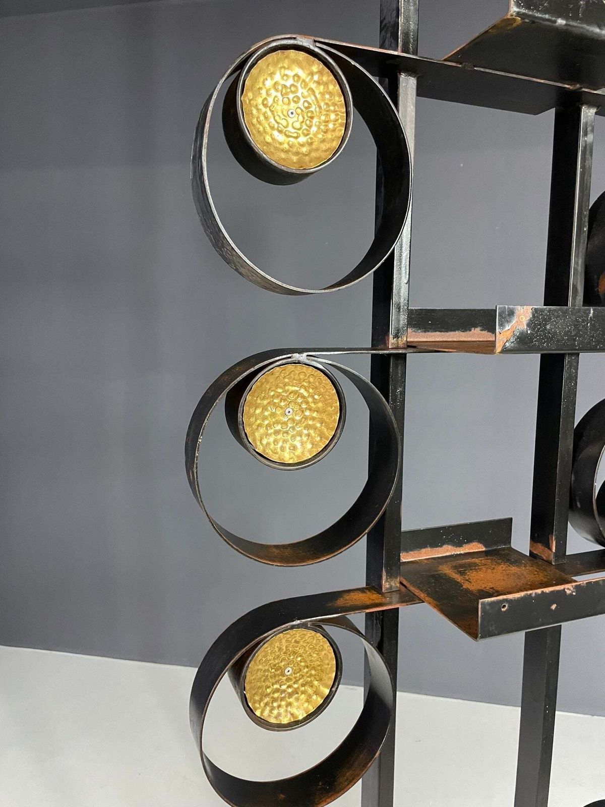 Retro Metal Plant Stand, Brutalist Style, Czechoslovakia, 1970s photo 890.0
