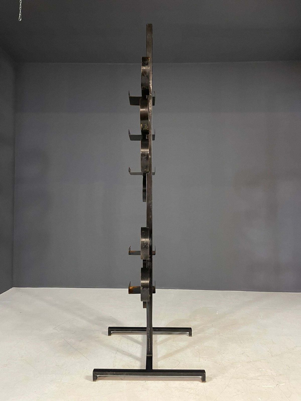 Retro Metal Plant Stand, Brutalist Style, Czechoslovakia, 1970s photo vinterior