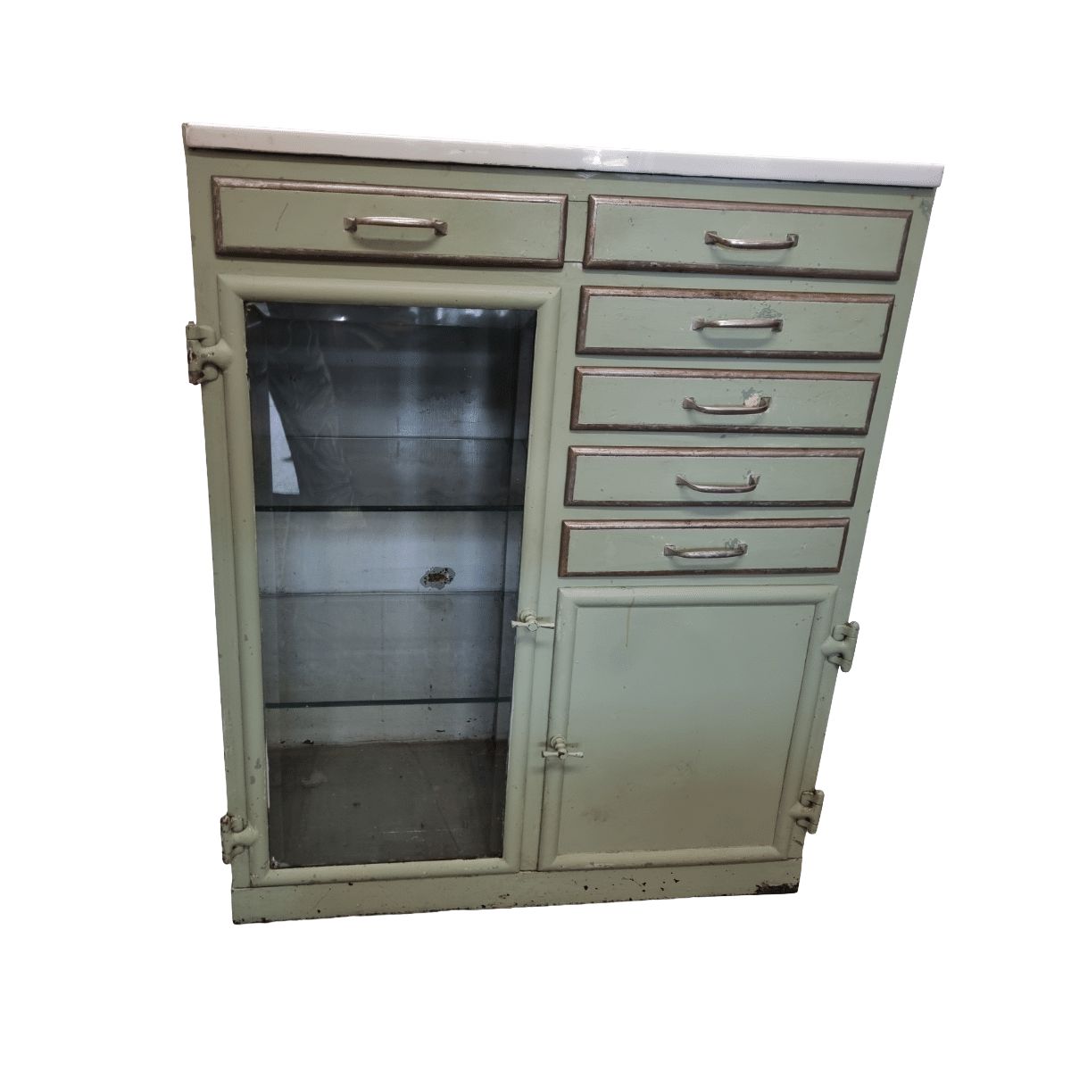Heavy French Art Deco Dentist Cabinet, 1920/30s photo furniture
