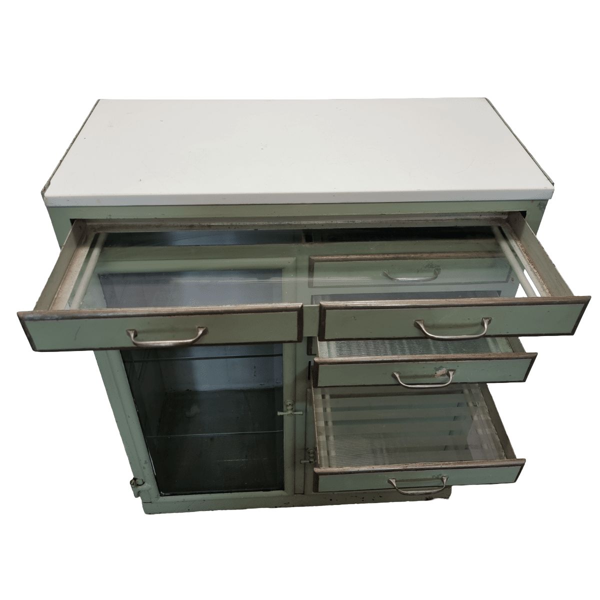 Heavy French Art Deco Dentist Cabinet, 1920/30s photo Furniture