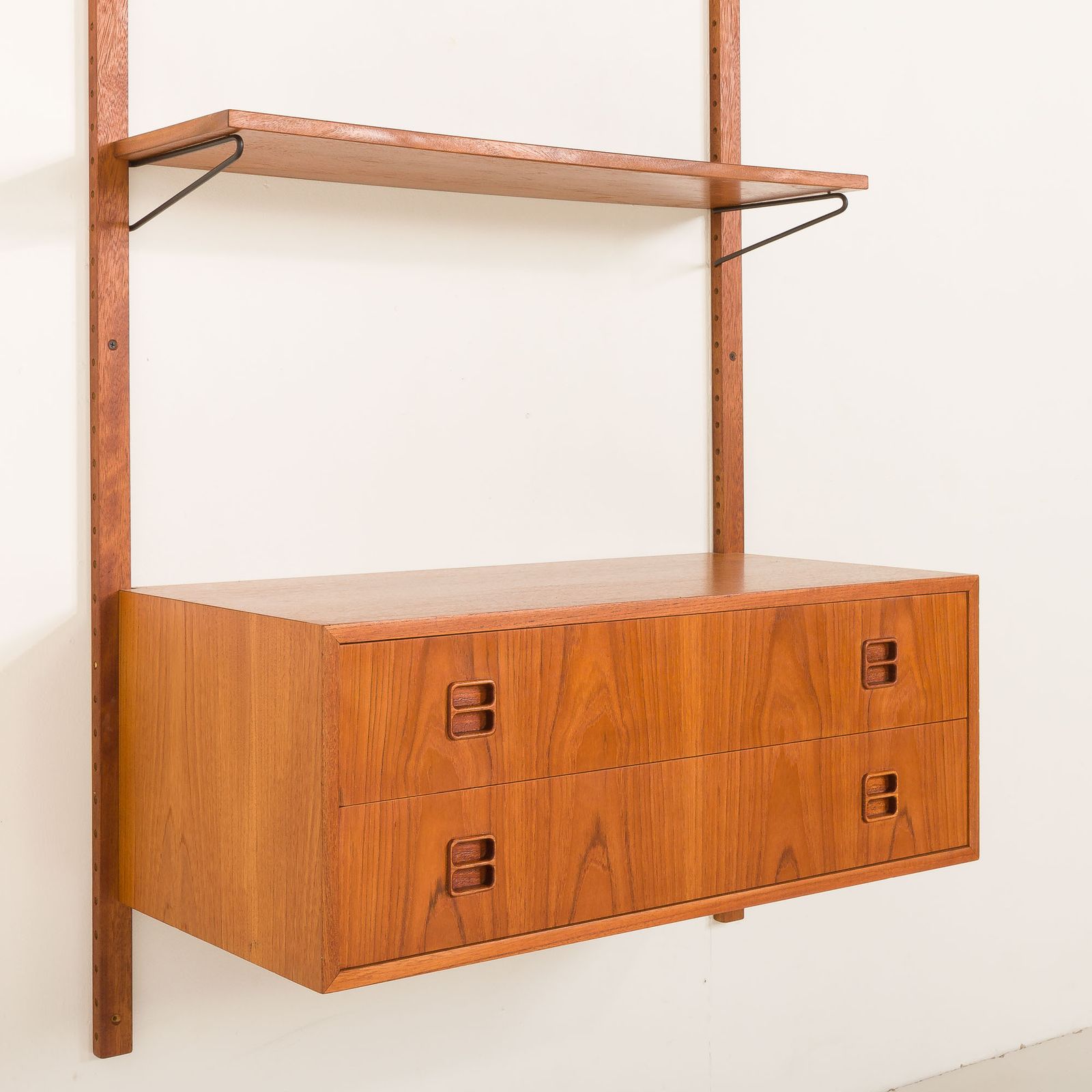 Scandinavian Vintage Teak Wall Unit, Denmark 1970s photo buy