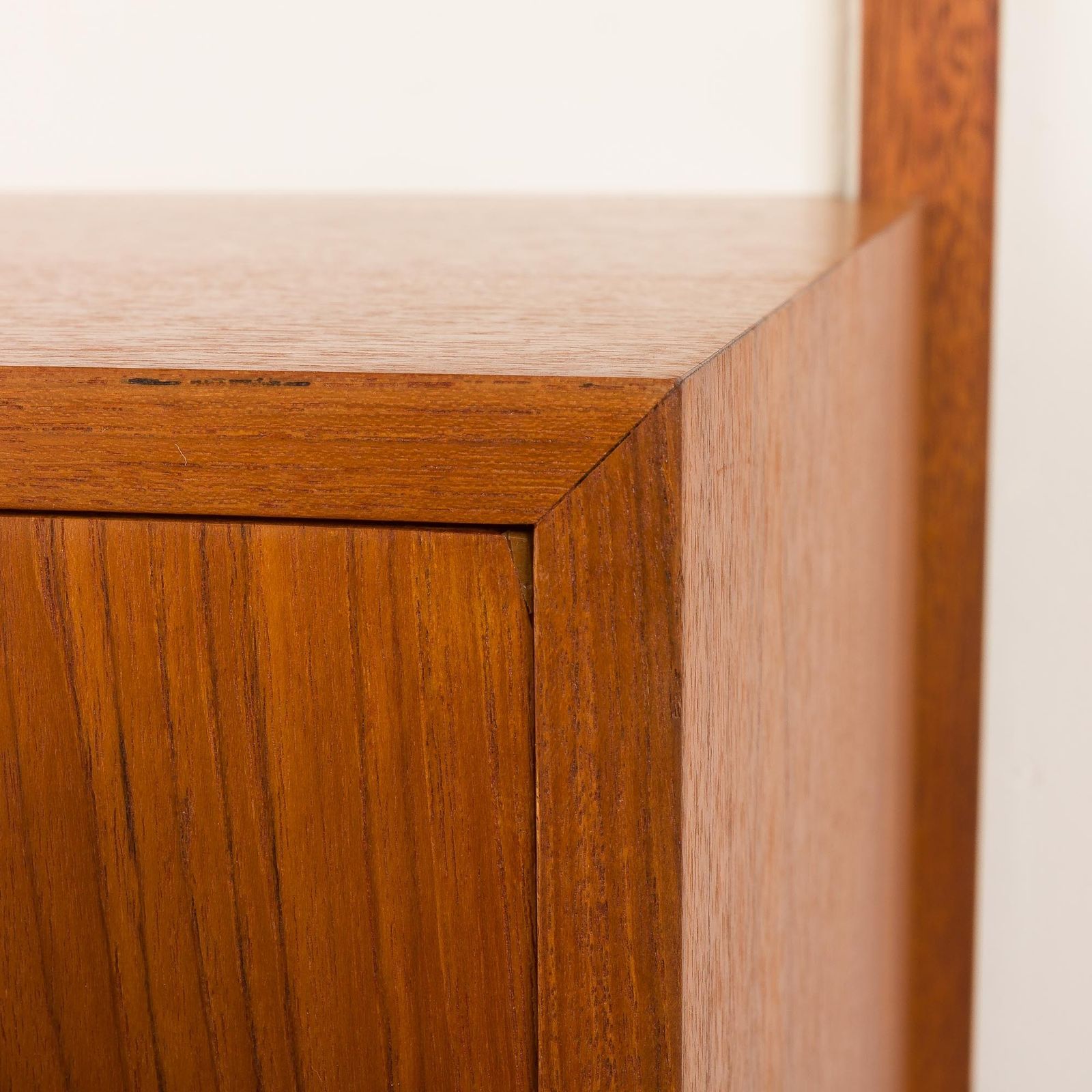 956.0 Scandinavian Vintage Teak Wall Unit, Denmark 1970s photo