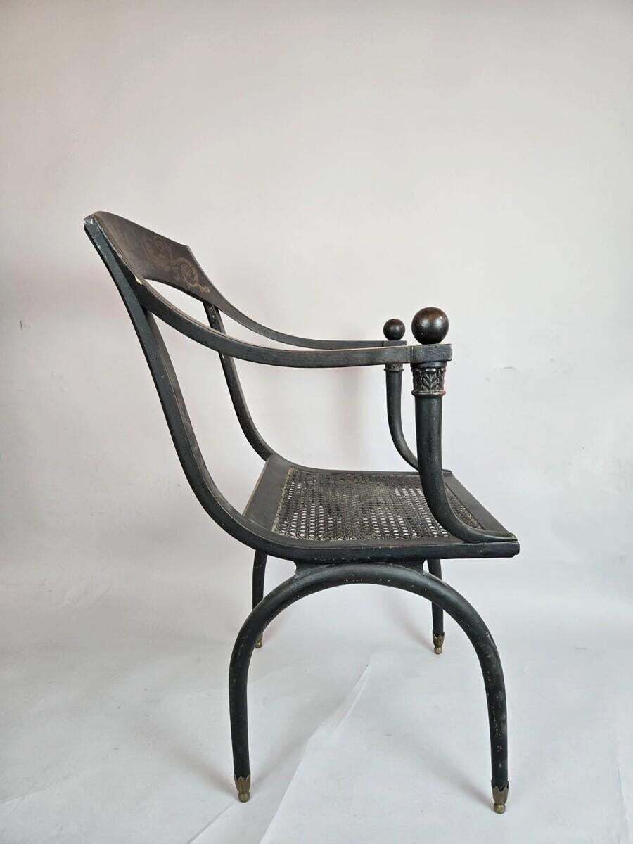 Caned Chair  By Jean Joseph Chapuis , Early 19th Century   Sold Individually photo vinterior