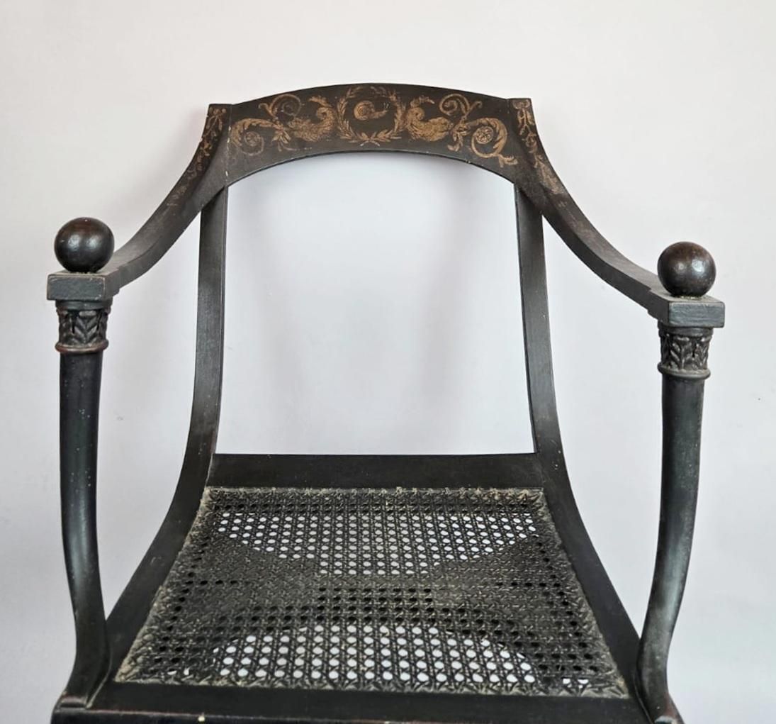 Caned Chair  By Jean Joseph Chapuis , Early 19th Century   Sold Individually photo vintage