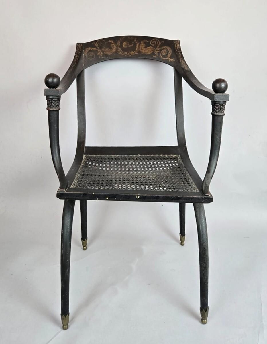 photo for sale Caned Chair  By Jean Joseph Chapuis , Early 19th Century   Sold Individually