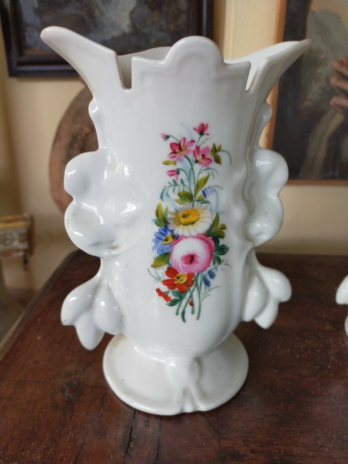 Pair Of Porcelain Vases Marked J.P Jacob Petit And D XIX Century photo furniture
