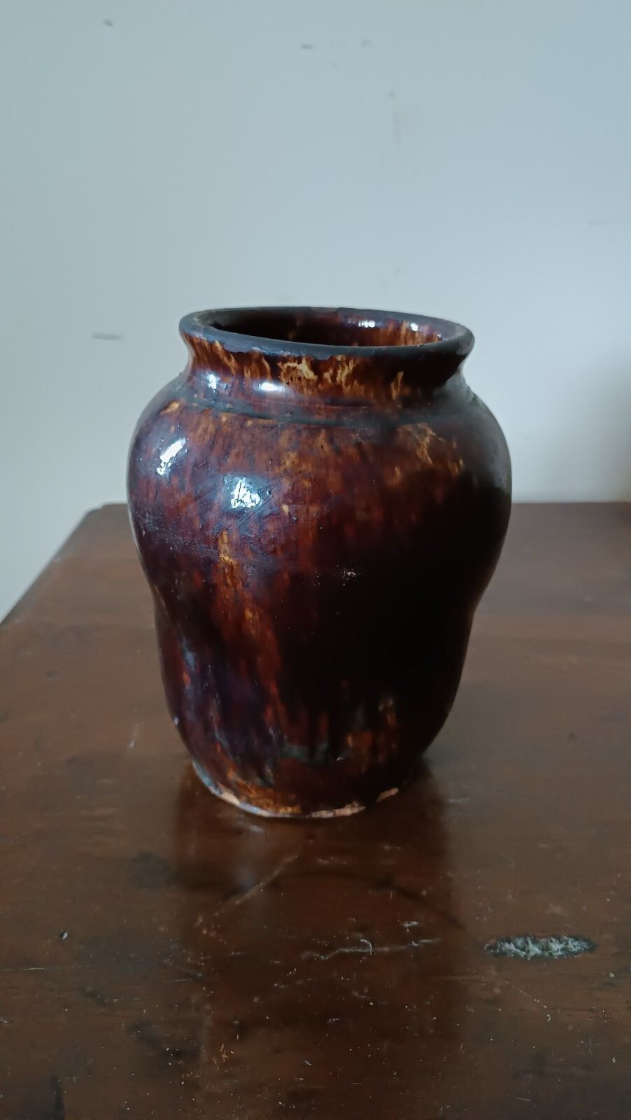 Antique Majolica Albarello Vase With Lustre From Umbria 18th Century