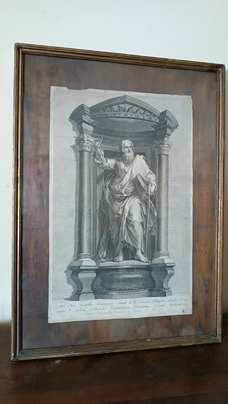 Incision Antique Saint Paolo XVIII Century Inc.Monnot Pierre Etienne ( photo furniture