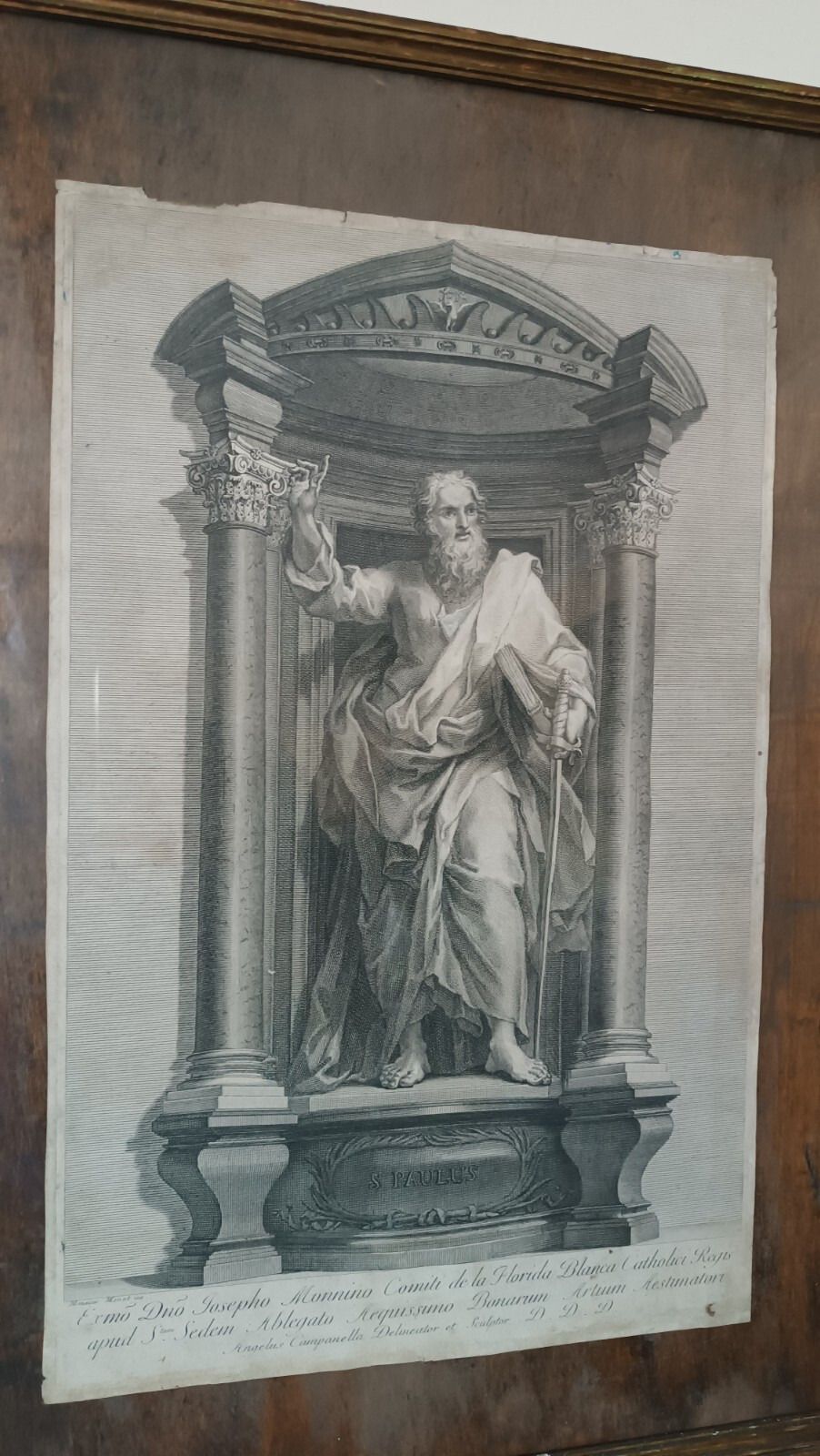 Incision Antique Saint Paolo XVIII Century Inc.Monnot Pierre Etienne ( photo 120.0