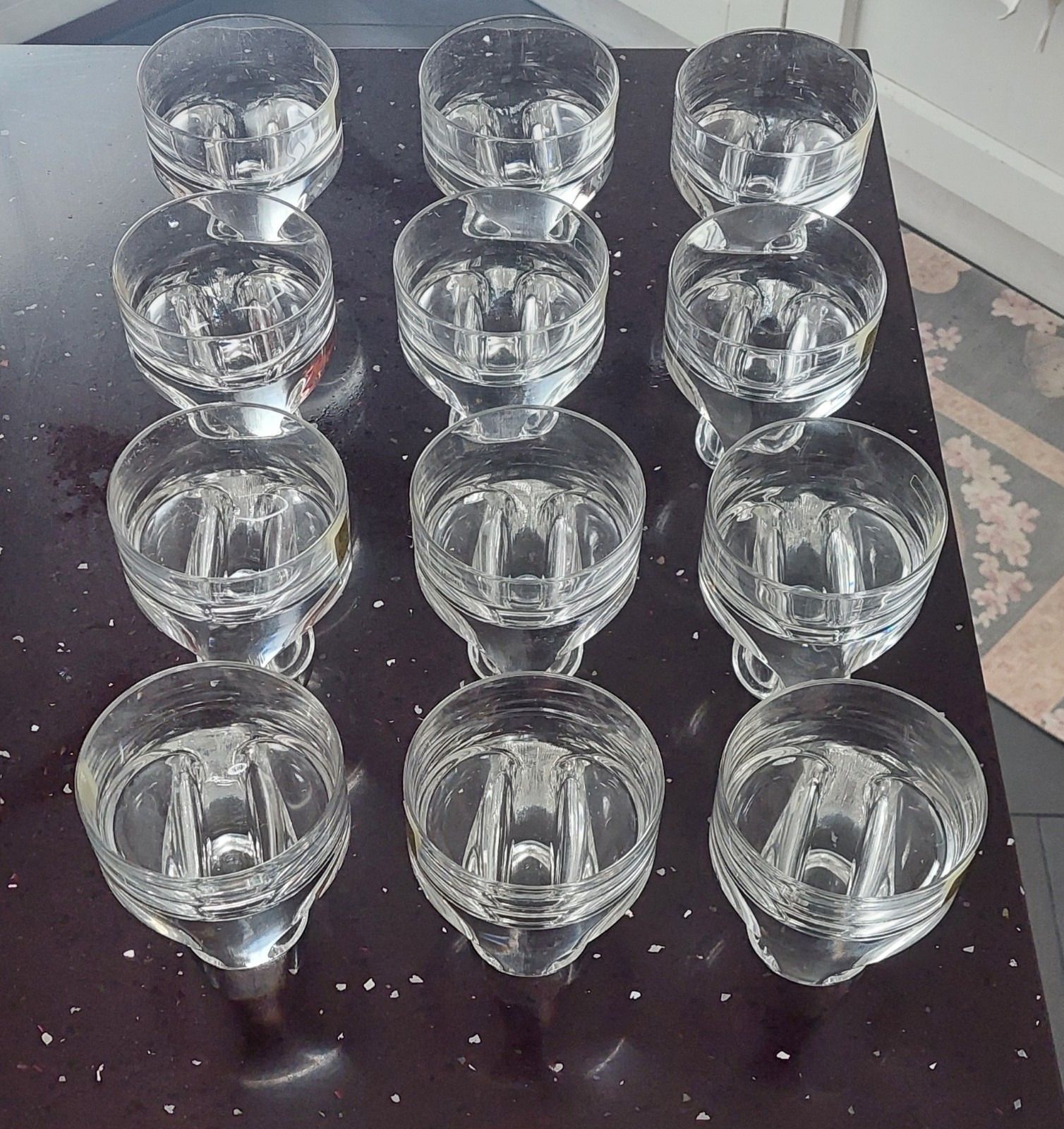 Set Of 12 Kristall Krisla Design Taddei Sistini Whiskey Glasses '60 photo buy