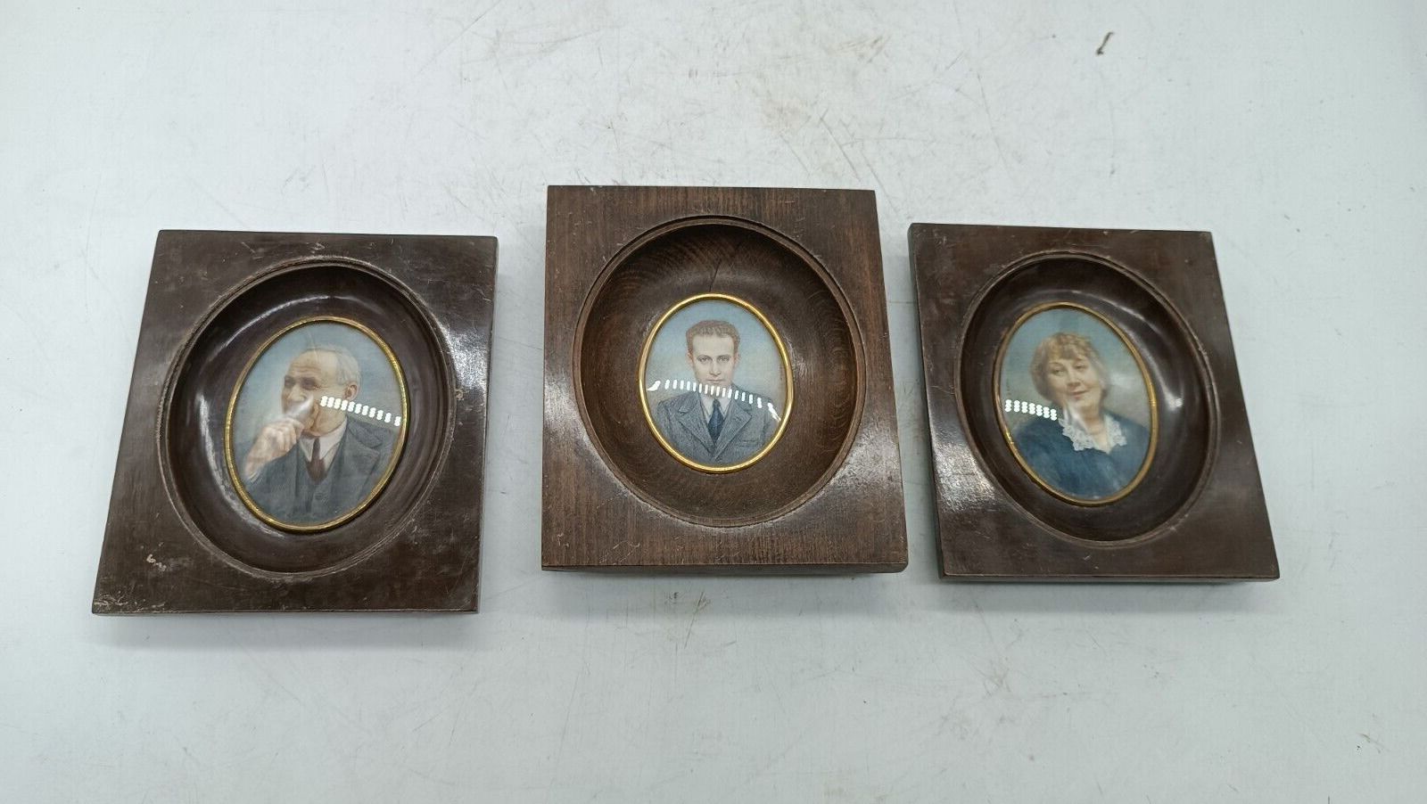 Three Painted Miniatures Portraits Italian School