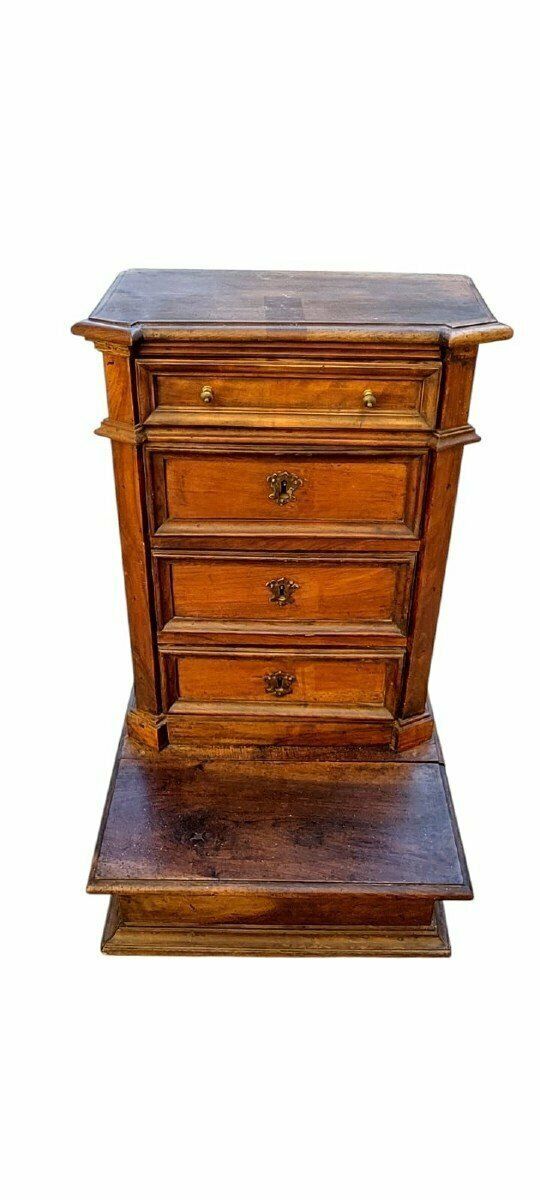 Antique Kneeler With 4 Drawers, Italy, Early 18th Century photo furniture