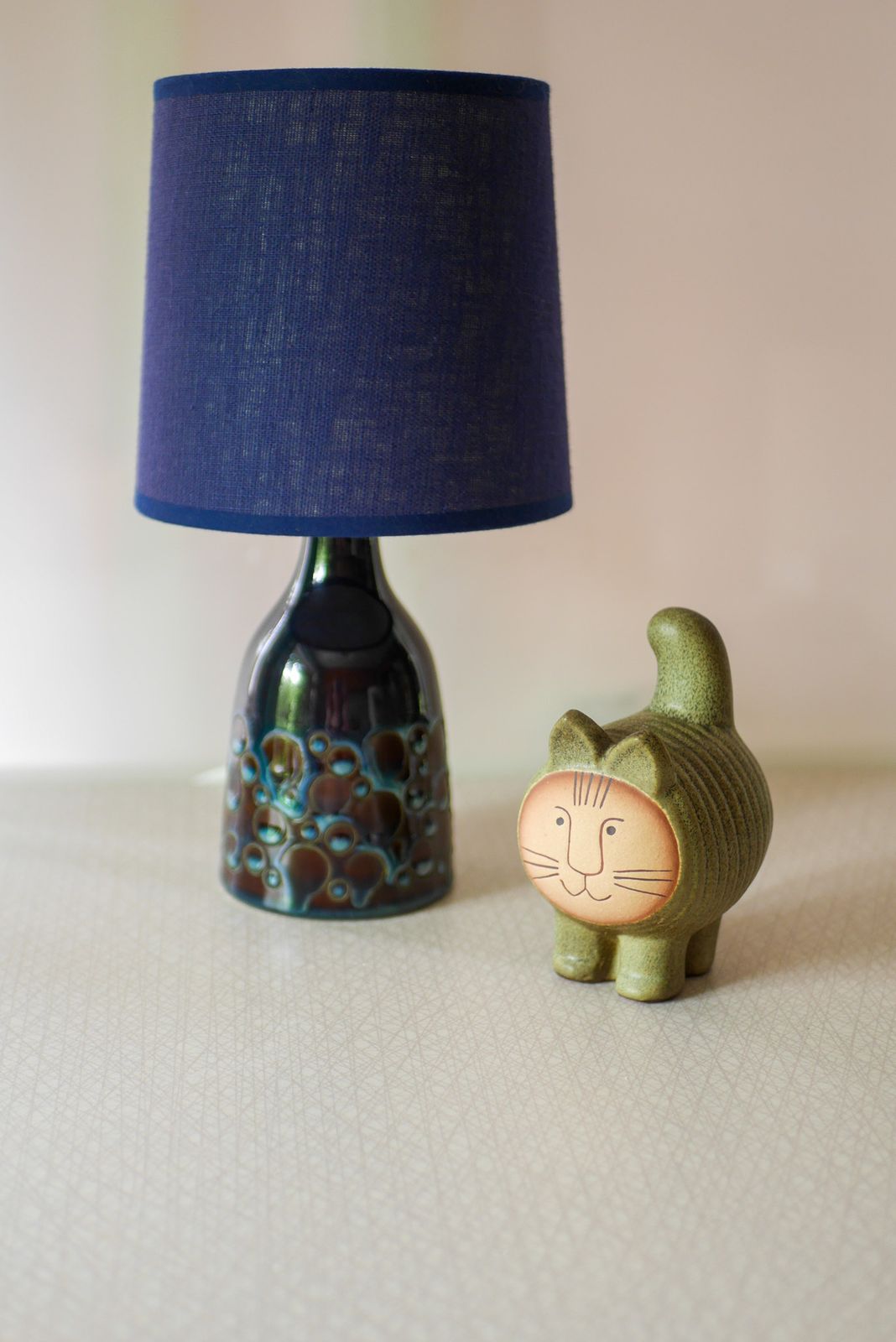 Mid Century Modern Keramische Tafellamp Met Candy Glazuur Van Söholm, Denemarken, Ca. Jaren 1960 photo buy
