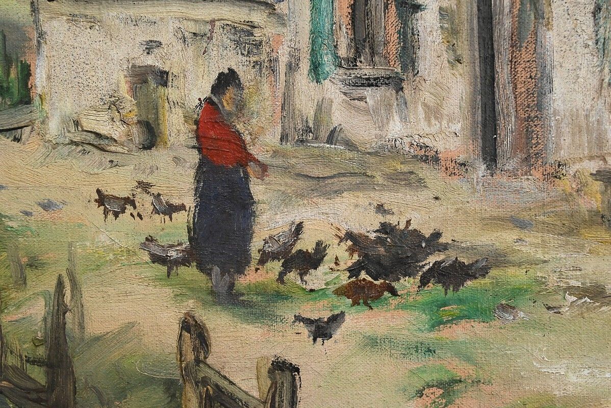 photo buy Large Painting “The Mill” By Reney – Part 1 Of The 20th Century
