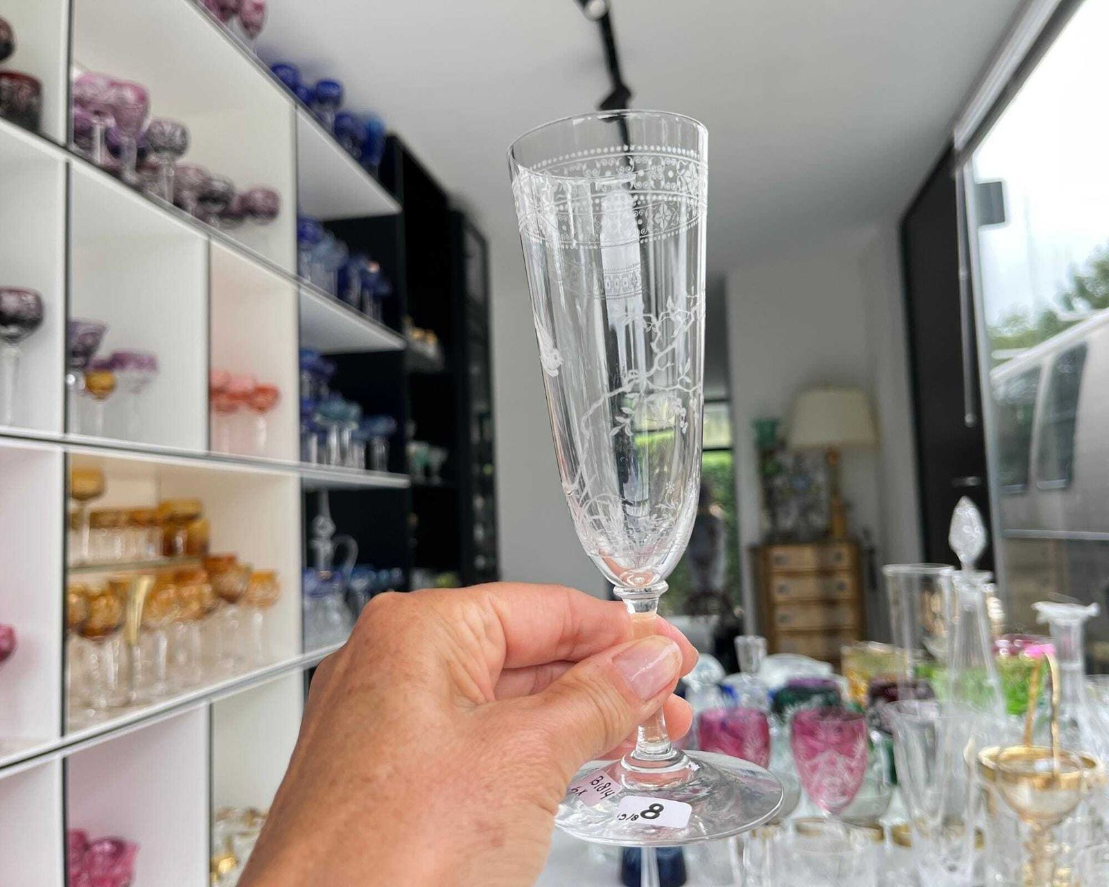 Baccarat Champagne Flute Glazen | 6 Stuks | Gegraveerde Vogel On Industry photo 454.0