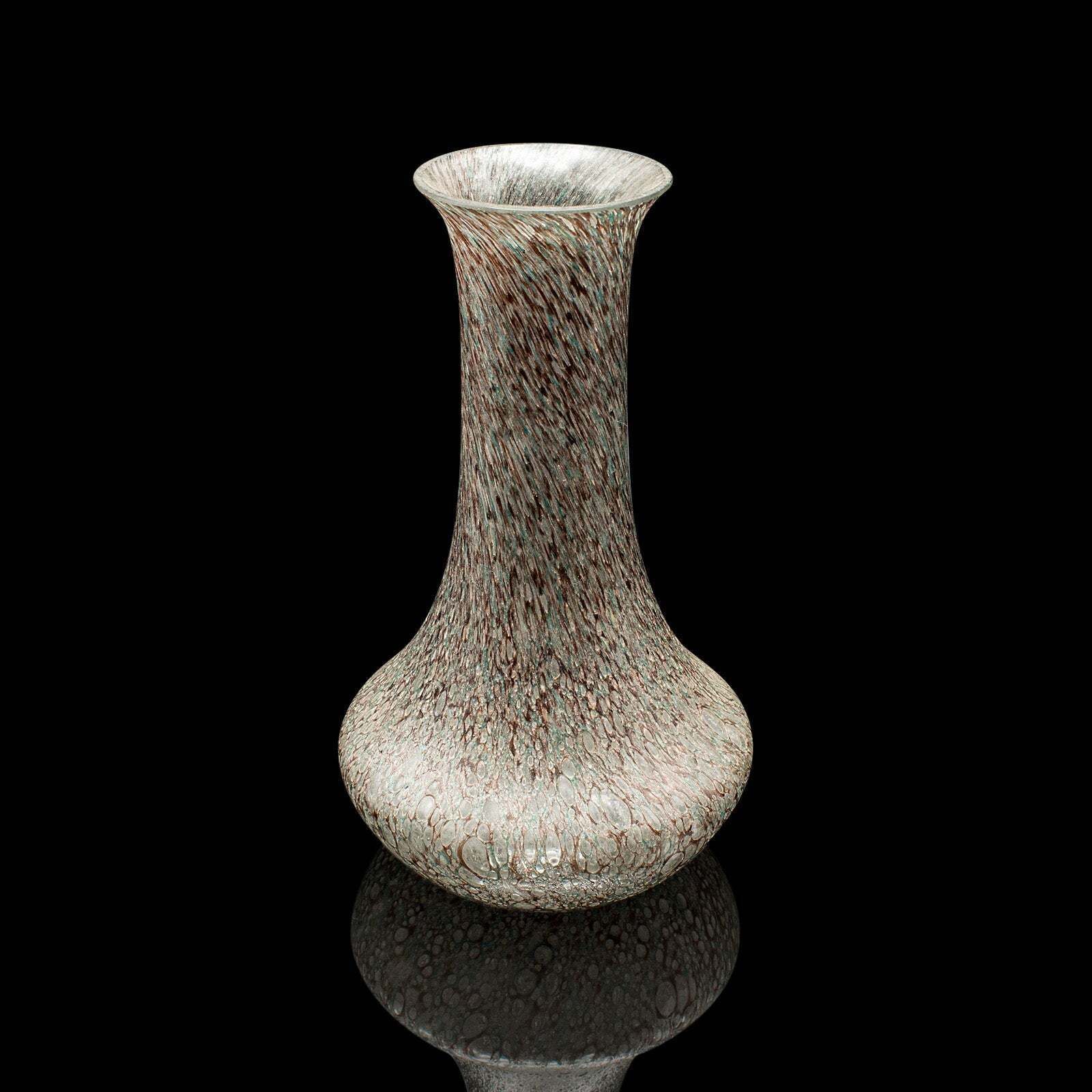 Vintage Flower Vase, Scottish, Art Glass, Display, Tear Drop Posy Sleeve, C.1980