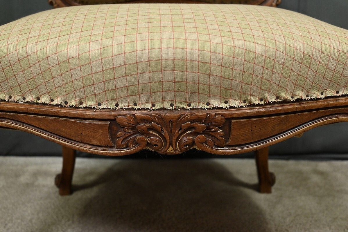 Louis XV Style Beechwood Armchair – Mid 19th Century photo vintage
