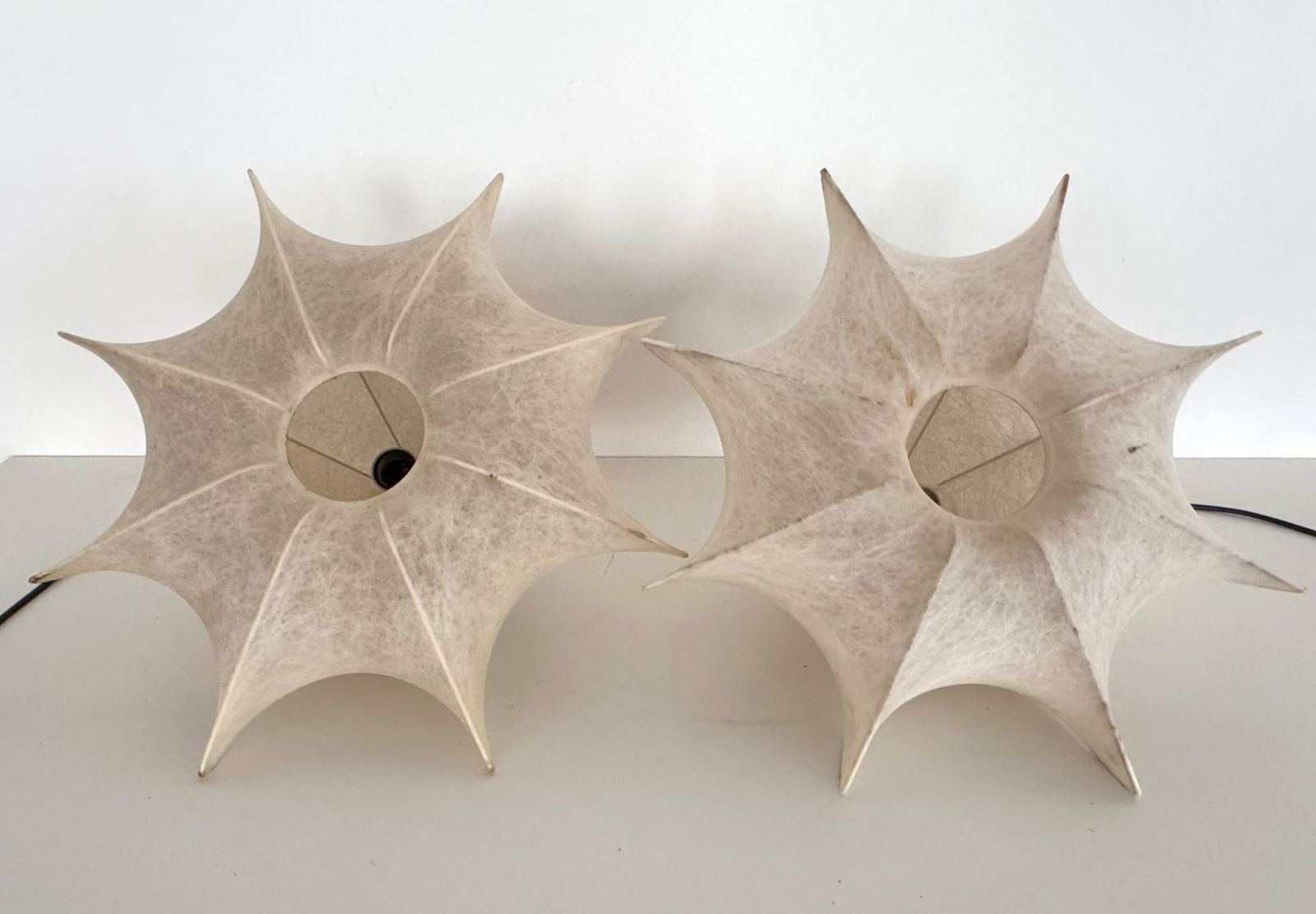 Pair Of Italian Cocoon Pendant Lights Original From The 1960s photo furniture