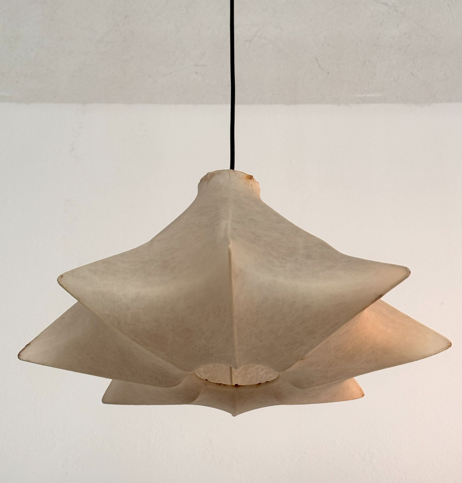 2700.0 Pair Of Italian Cocoon Pendant Lights Original From The 1960s photo