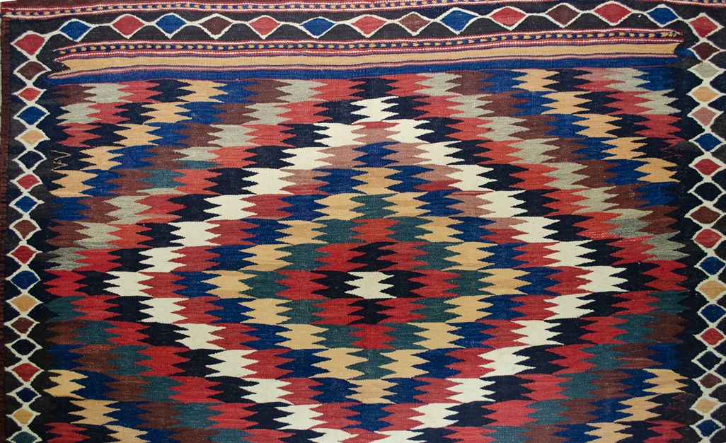 Antique Varamin Kilim Rug 274x160cm photo Textiles