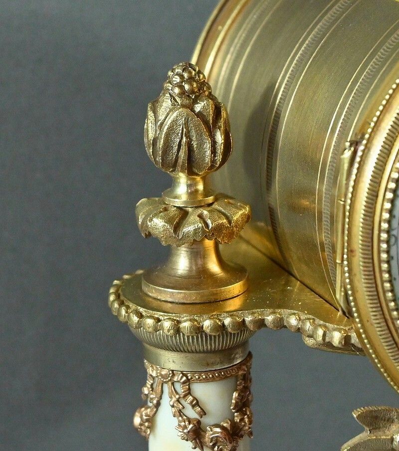 Marble And Bronze Clock, Louis XVI Style, Mougin Clockworks, 1889 – Late 19th Century photo buy