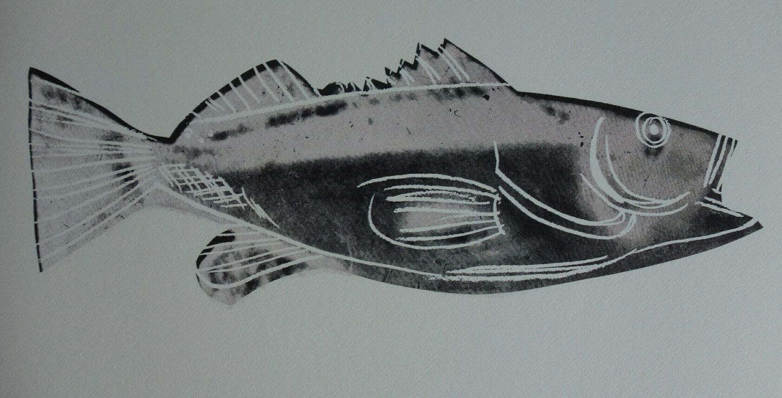 Fine Andy Warhol Pop Art Print   Fish, Signed & Stamped With Estate Stamp photo for sale