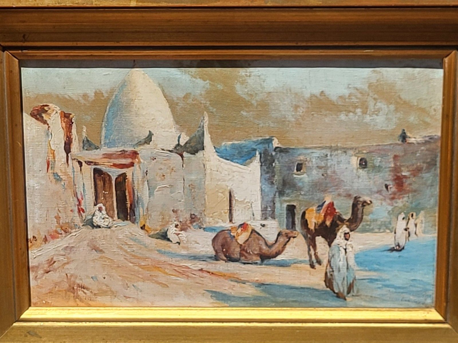 2 Signed Paintings.  Orientalism. Oil Painting On Canvas And Panel.