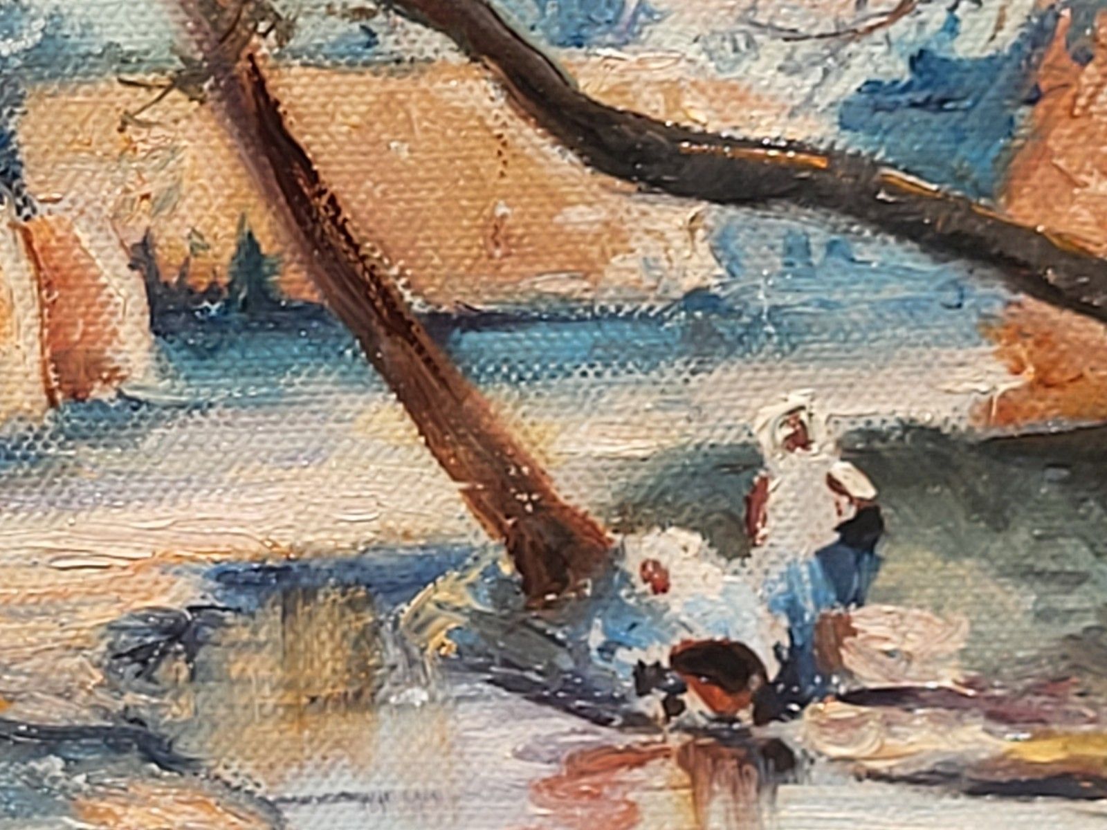 photo vintage 2 Signed Paintings.  Orientalism. Oil Painting On Canvas And Panel.