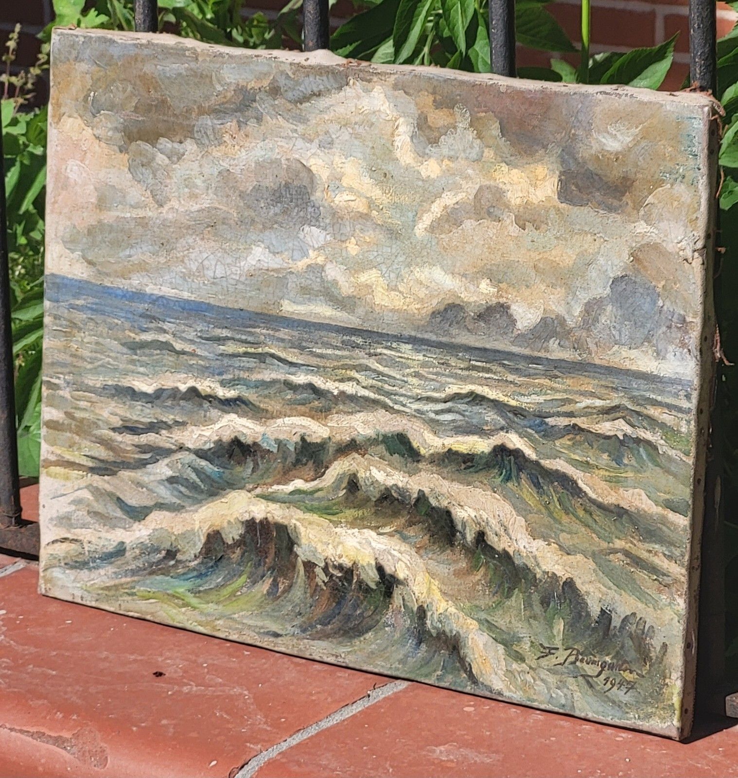 Signed Painting Sea Landscape Oil Painting On Canvas photo buy
