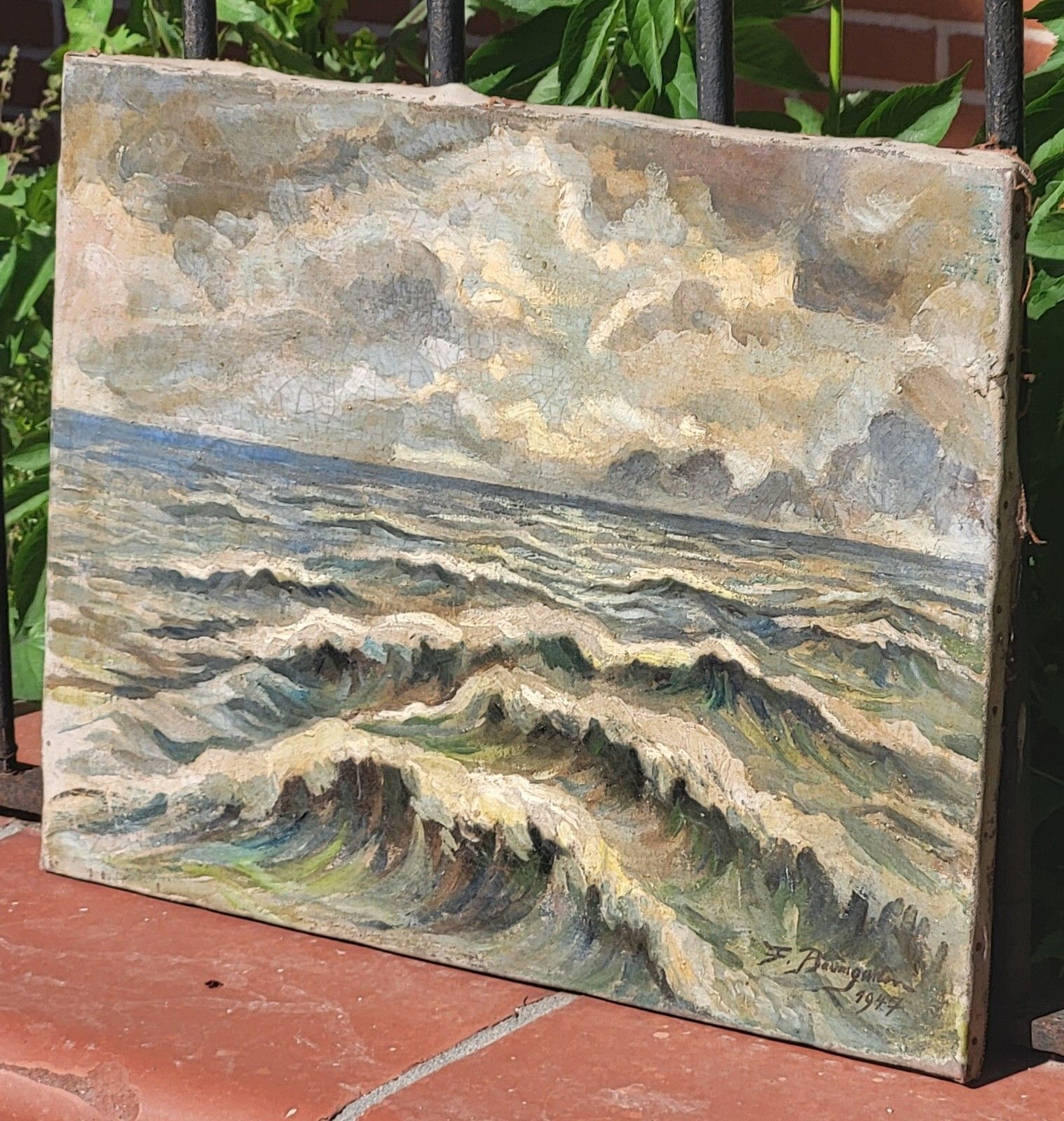 photo buy Signed Painting Sea Landscape Oil Painting On Canvas