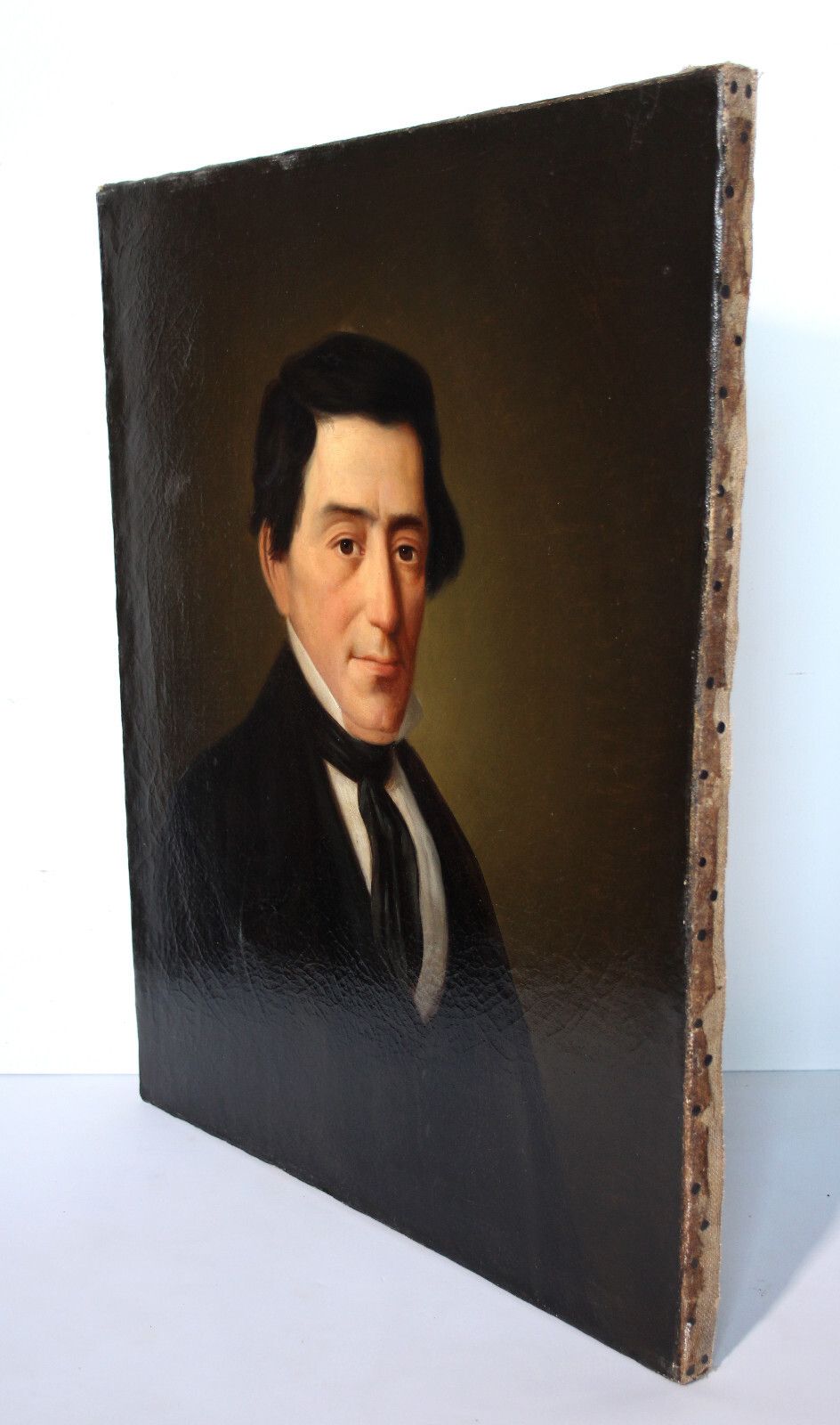 Biedermeier Man Portrait Portrait Portrait Of An Elegant Gentleman Mid 19th Century Jh photo vintage
