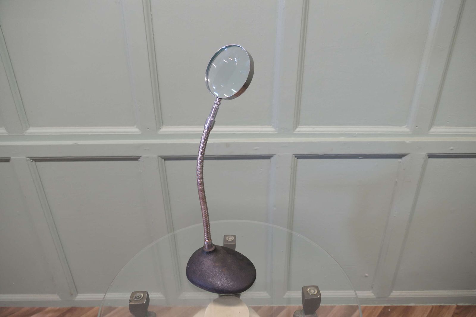 Art Deco Chrome Desk Top Magnifying Glass photo furniture