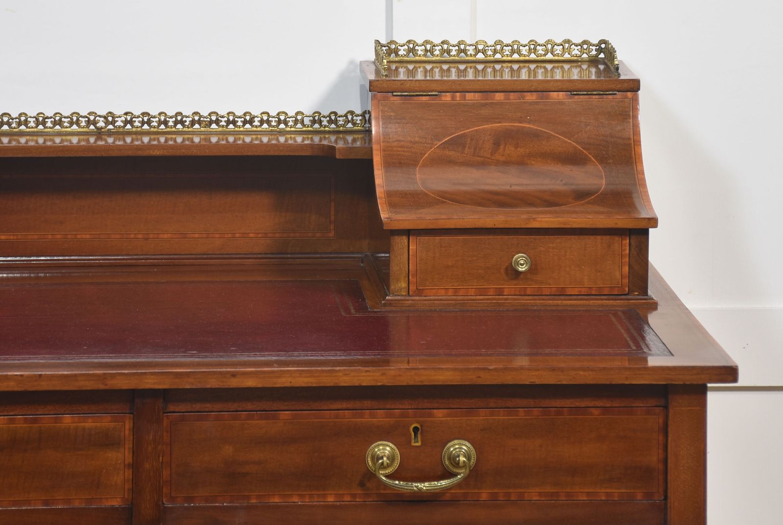 photo for sale Mahogany Writing Desk With Satinwood Inlay