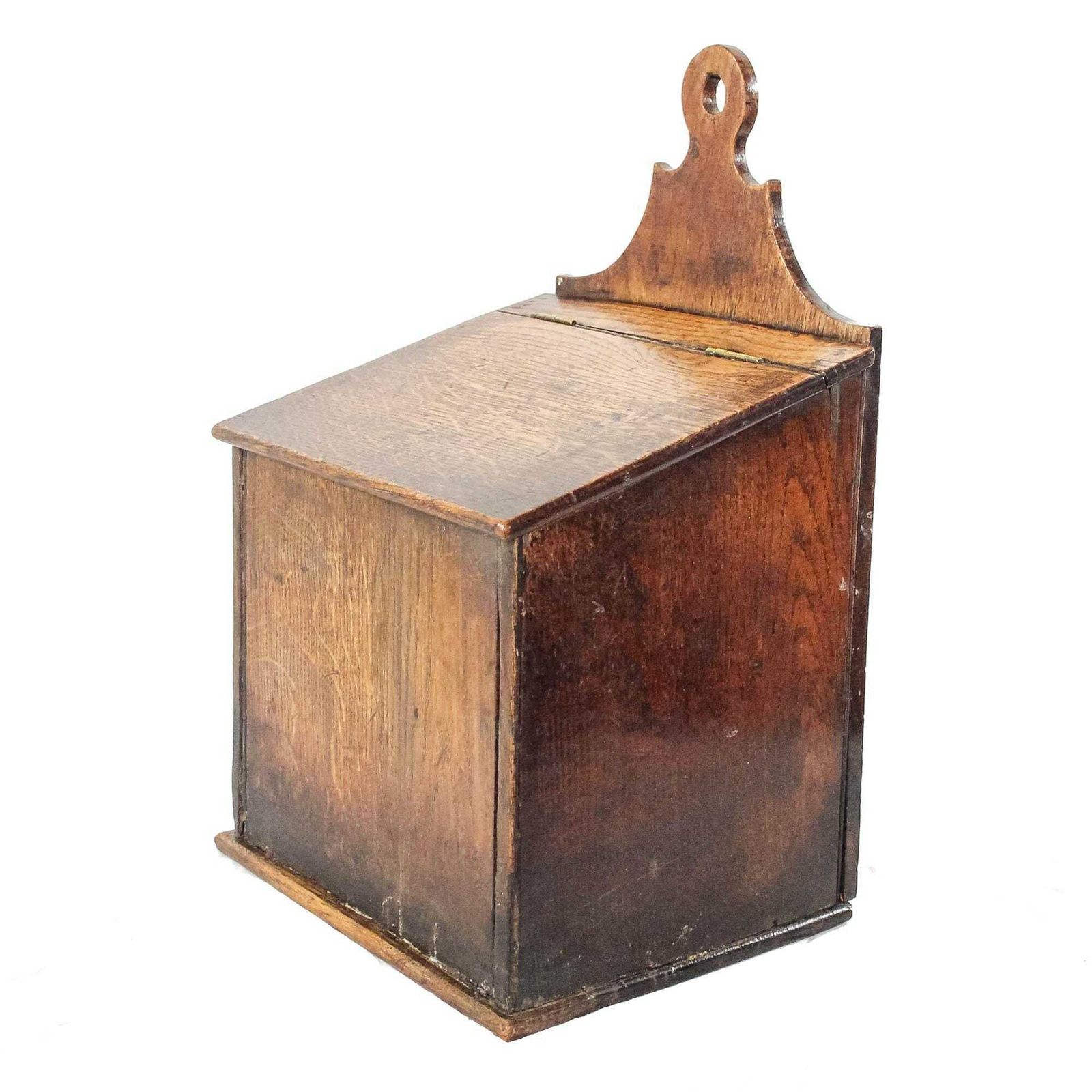 Antique 18th Century Oak Salt Box | Antique Furniture | Antique Box | Antique Storage | Candle Box photo vintage