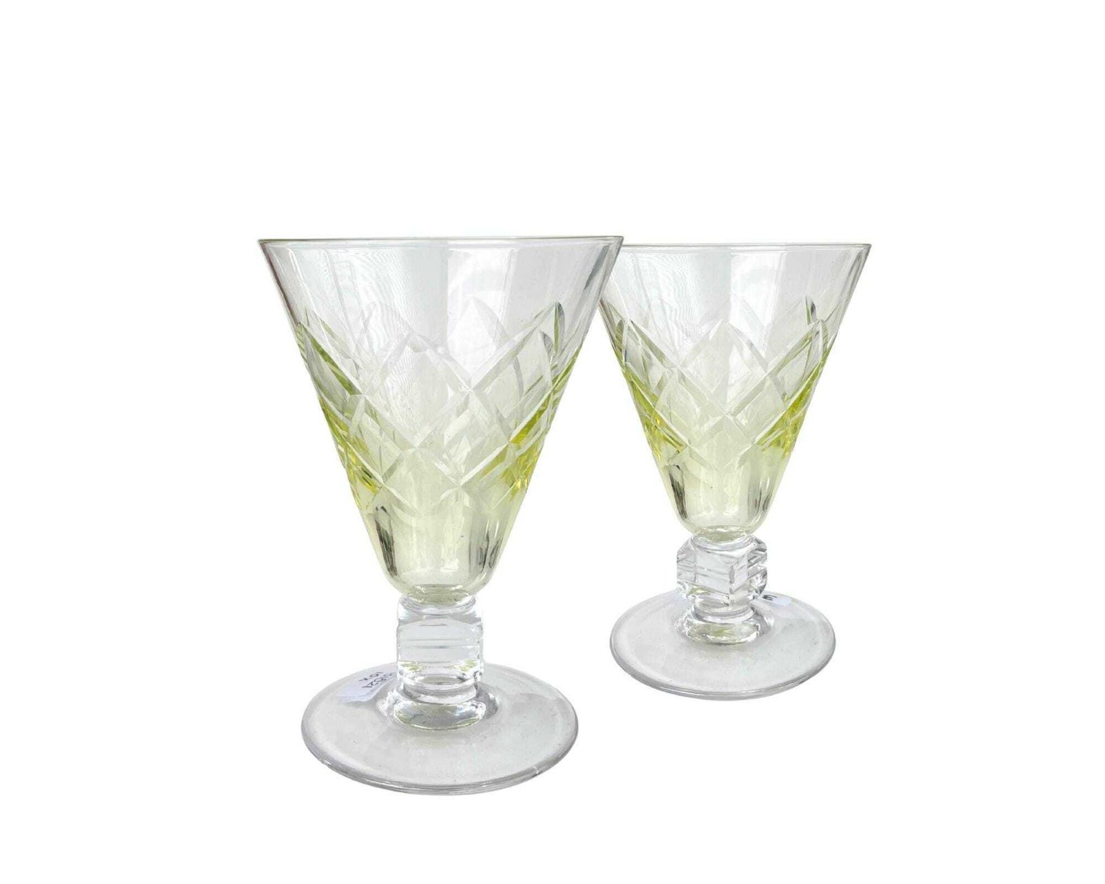 Geelgroene Dessertglazen | 6 Stuks | Prince Charles photo Woonaccessoires