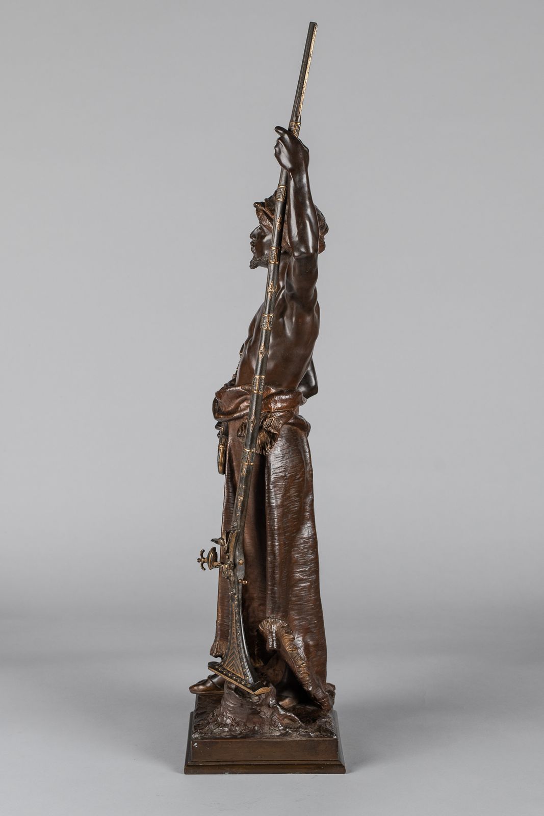 Home Decor A Magnificent 19th Century French Bronze Sculpture Of An Arabian Sentinel, Signed J.Angles photo