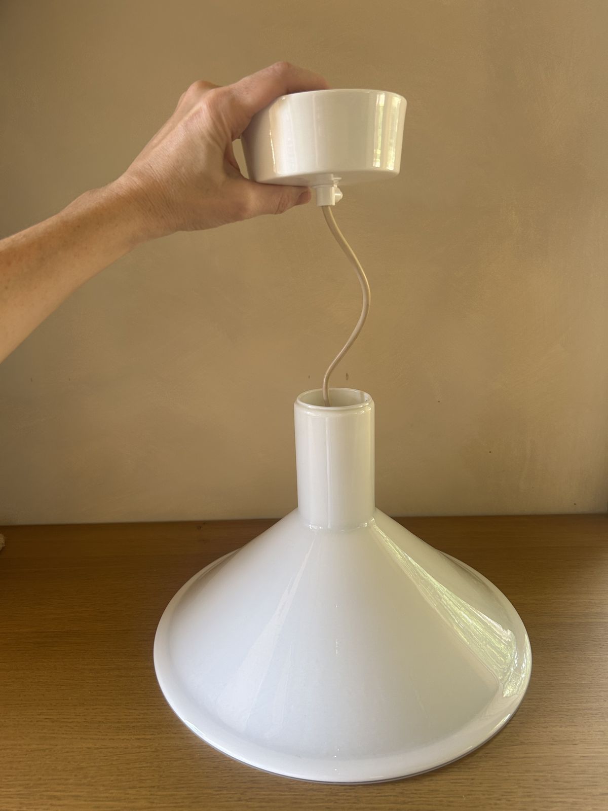 Opal Glass Pendant Light photo furniture