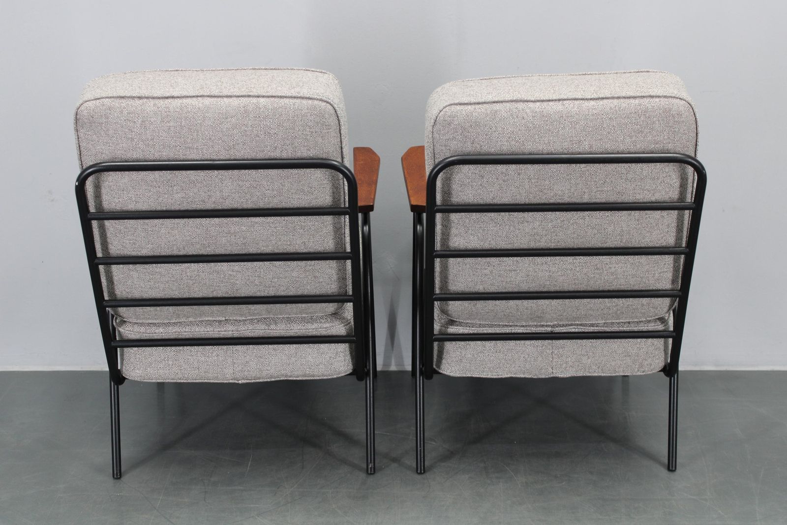 photo furniture 1950s Pair Of Rare Restored Armchairs By Rawi, Netherland