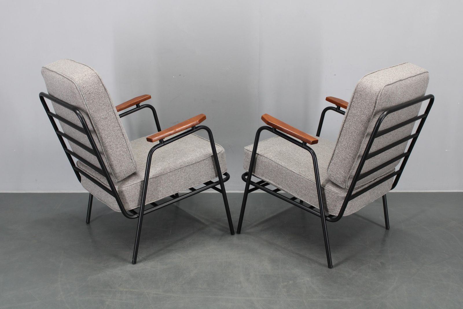 photo for sale 1950s Pair Of Rare Restored Armchairs By Rawi, Netherland